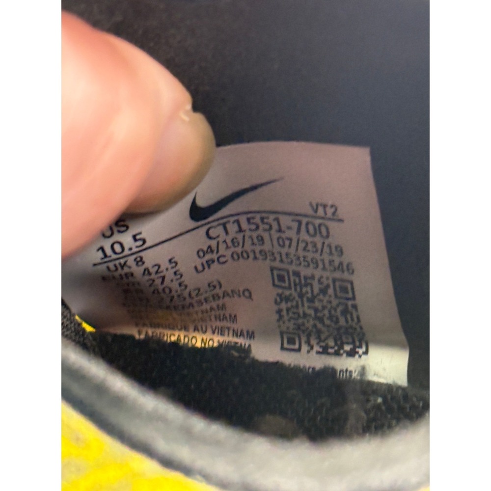 Nike React Element 55 CT1551-700 Volt Snakeskin Sneaker Running Womens 10.5 - Picture 8 of 8